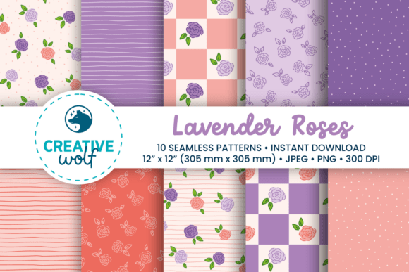 Download Lavender Roses Spring Seamless Patterns - Premium Resources
