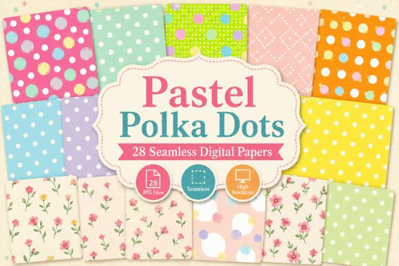 Download Pastel Polka Dots Seamless Pattern - Premium Resources