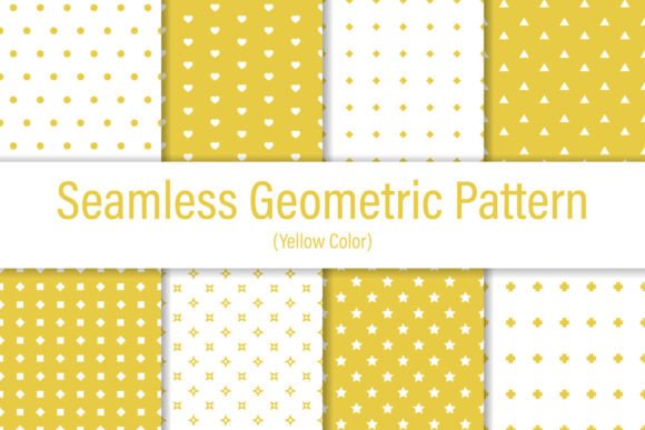 Download Yellow Seamless Geometric Pattern Set - Seamless geometric Collection